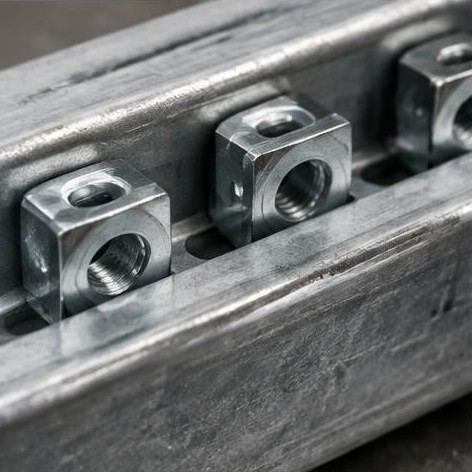 Square nuts in industrial engineering